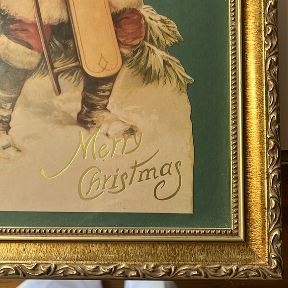 Vintage Gold Framed Santa Print - Picture 8 of 8
